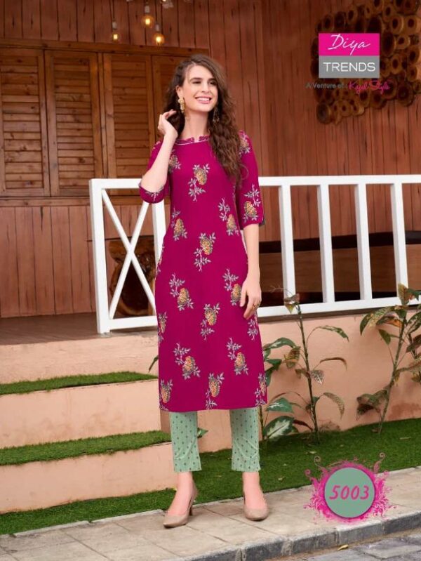 Diya Trends Fashionista Vol-1 Kurtis With Pant